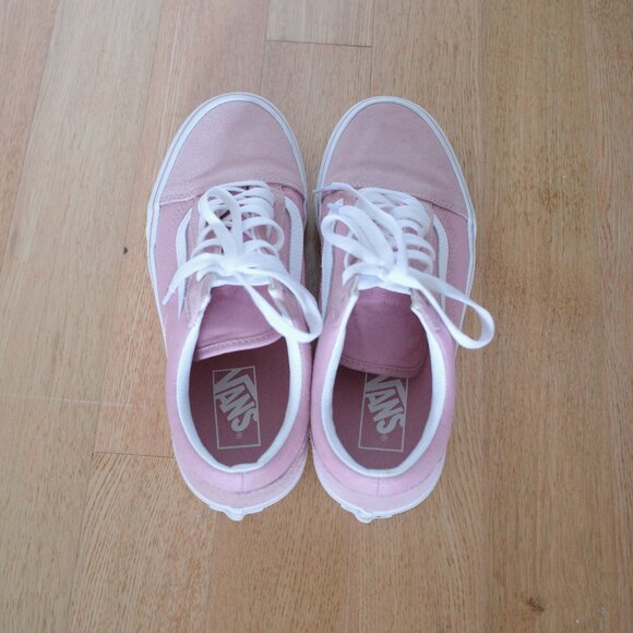 VANS Old Skool Low Top Pink White Suede - Picture 5 of 6